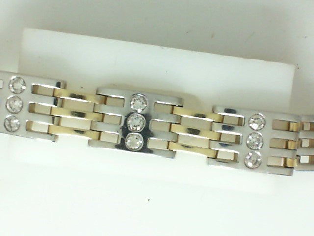 Men’s 14 Karat Two Tone Diamond Bracelet