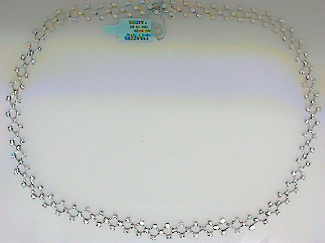 Lady’s 18kt White Gold Fancy Link Diamond Necklace.
