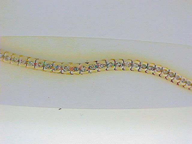 Lady’s 14 Karat Bezel Set Diamond Bracelet
