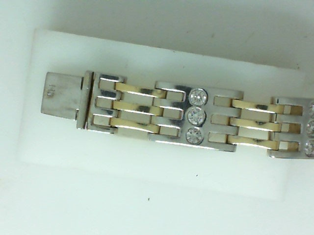 Men’s 14 Karat Two Tone Diamond Bracelet