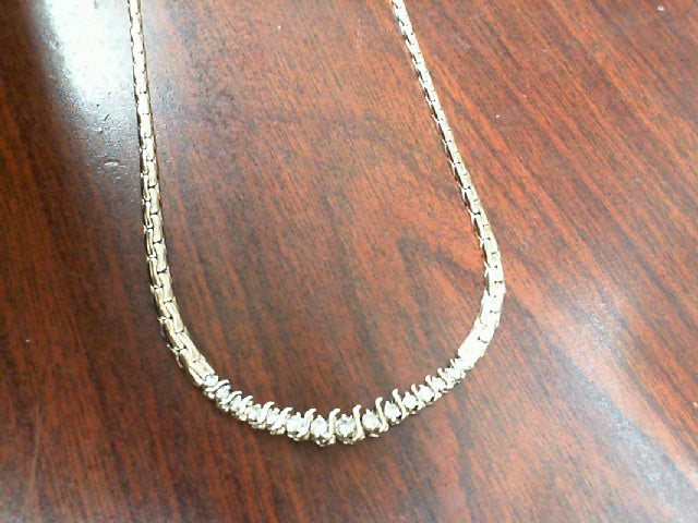 Stunning 14kt Yellow Gold Fancy Diamond 19” Necklace