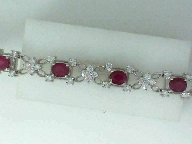 EFFY Designed 7” Ruby & Diamond Fancy Bracelet.