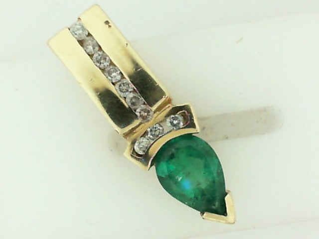 Emerald Omega Slide Pendant