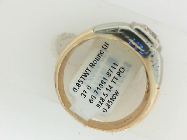 Men’s Hand Made Vintage 14kt Two-Tone Diamond Ring.