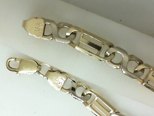 Fancy Link 14 Karat Two Tone Men’s Bracelet.