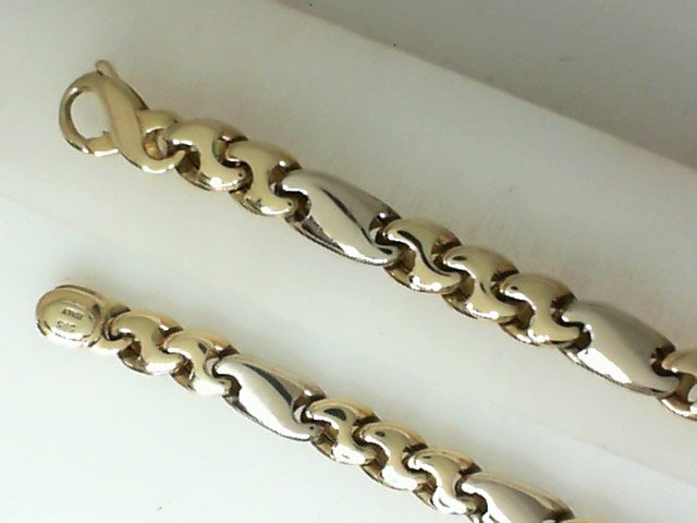 14 Karat Two Tone Fancy Link Men’s bracelet.
