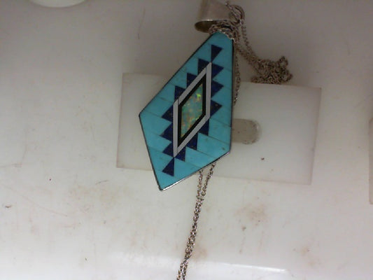 Silver Necklaces With Colored Stone