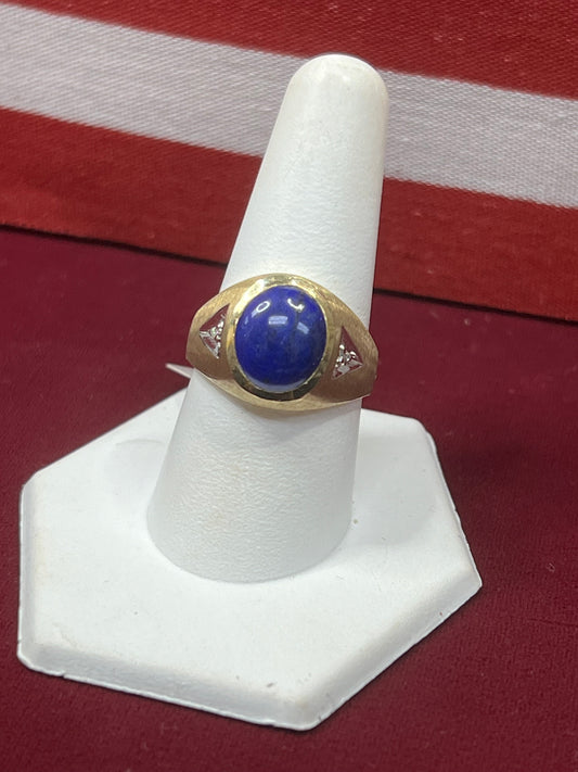 Men’s 10kt Lapis Gemstone  Fashion Ring.