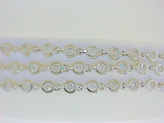 Lady’s Fancy Link Diamond Three Row Bracelet