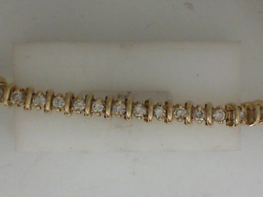Lady’s 14 Karat S-Link Diamond Bracelet