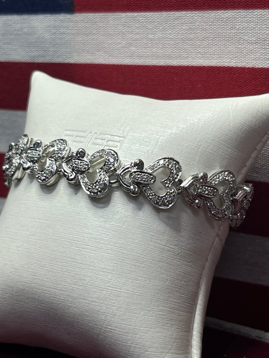 Lady’s 14 Karat Fancy Link Diamond Bracelet
