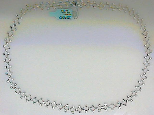Lady’s 18kt White Gold Fancy Link Diamond Necklace.