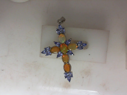 Silver Necklaces With Colored Stone