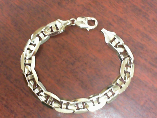 Men’s Solid 10 Karat Italian Made Mariner Link Bracelet
