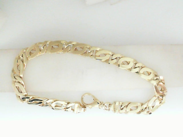 14 Karat Yellow Gold Men’s Fancy Link Bracelet