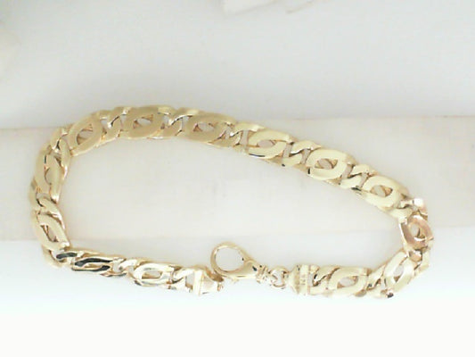 14 Karat Yellow Gold Men’s Fancy Link Bracelet