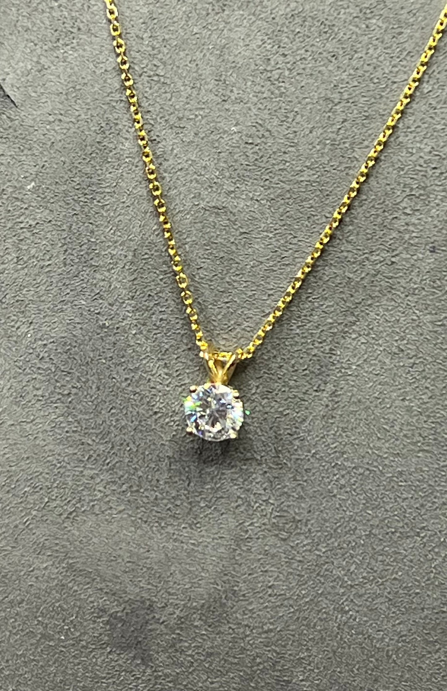 1.29ct Round Cut Natural Diamond Solitaire Pendant