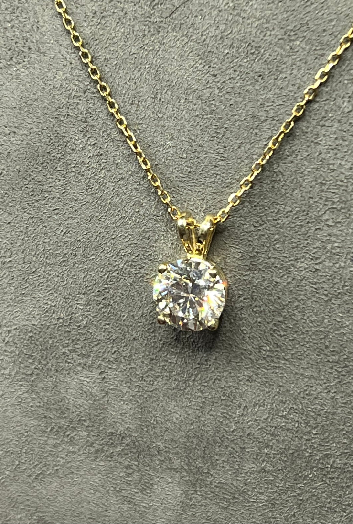 3.24ct Round Diamond Solitaire Pendant