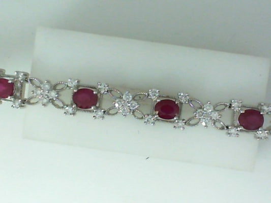 EFFY Designed 7” Ruby & Diamond Fancy Bracelet.