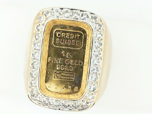 Men’s Credit Suisse 1 Gram & Diamond Fashion Ring