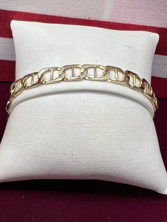 14 Karat Yellow Gold Mariner Link 9” Bracelet