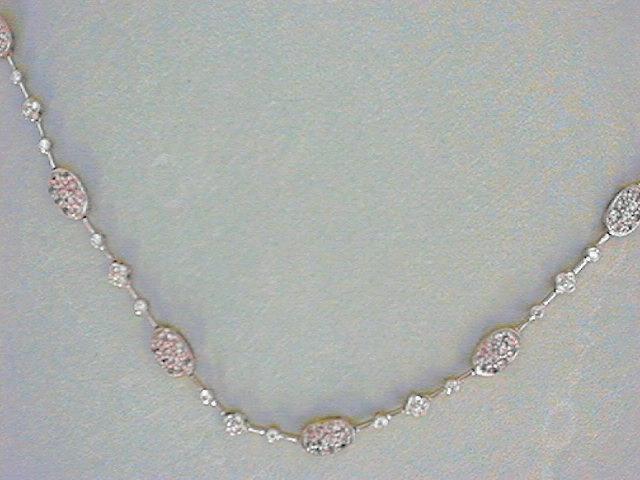 Lady’s 14kt Pink Sapphire & Diamond Fancy Link 18” Necklace.