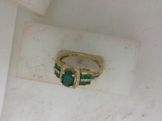 Lady’s Emerald & Diamond Contemporary Fashion Ring