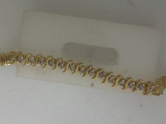 Lady’s 14 Karat S Link Diamond Bracelet