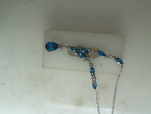 Silver Necklaces With Colored Stone