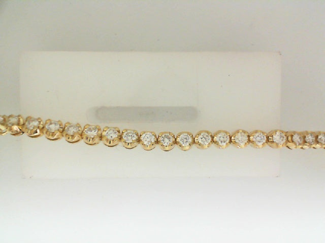 Lady’s 3.04ct Diamond Tennis Bracelet 18kt Yellow Gold