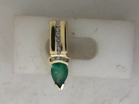 Emerald Omega Slide Pendant