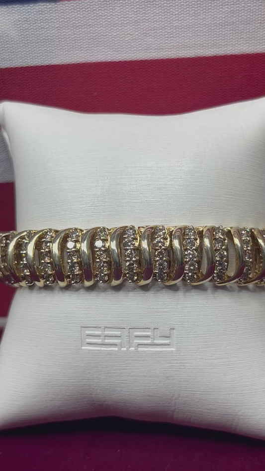 Lady’s 14 Karat S Link Diamond Bracelet